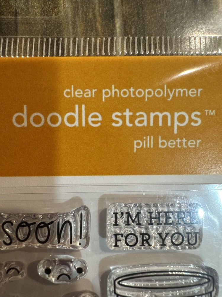 Doodlebug Pill Better Stamp Set NIP