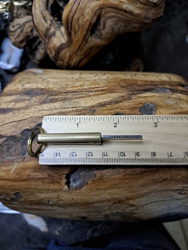 Super Mini Brass Keychain Knife