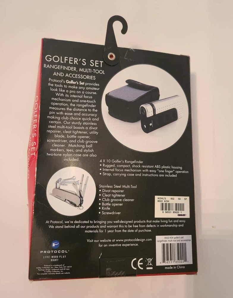 GOLFER'S SET RANGEFINDER MULTI TOOL AND ACCESSORIES PROTOCOL NEW