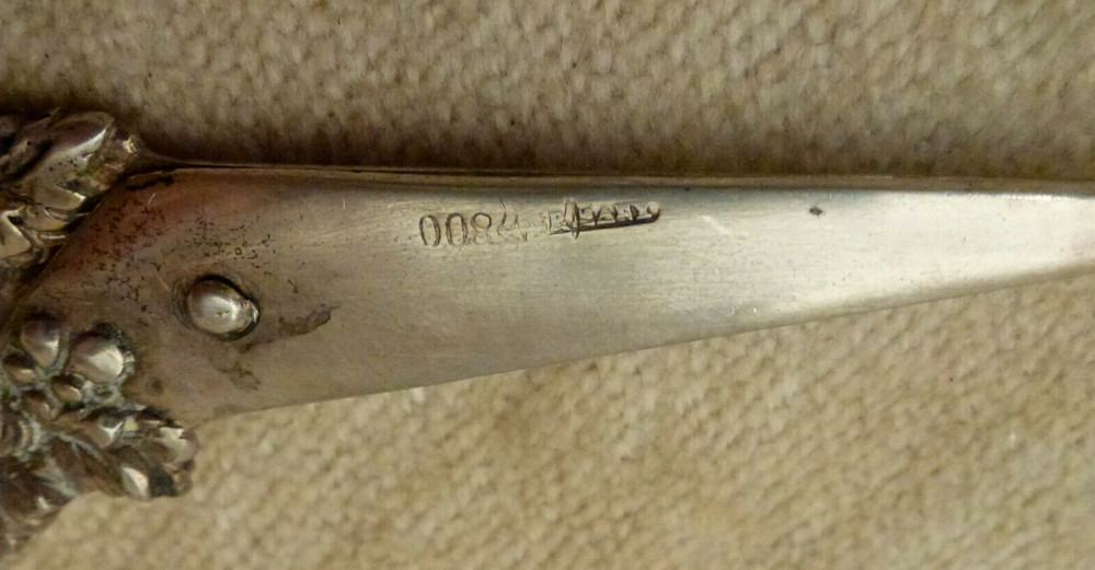 800 Silver Scissors Germany Hallmarked 800 Crescent & Crown Sheers Cutters