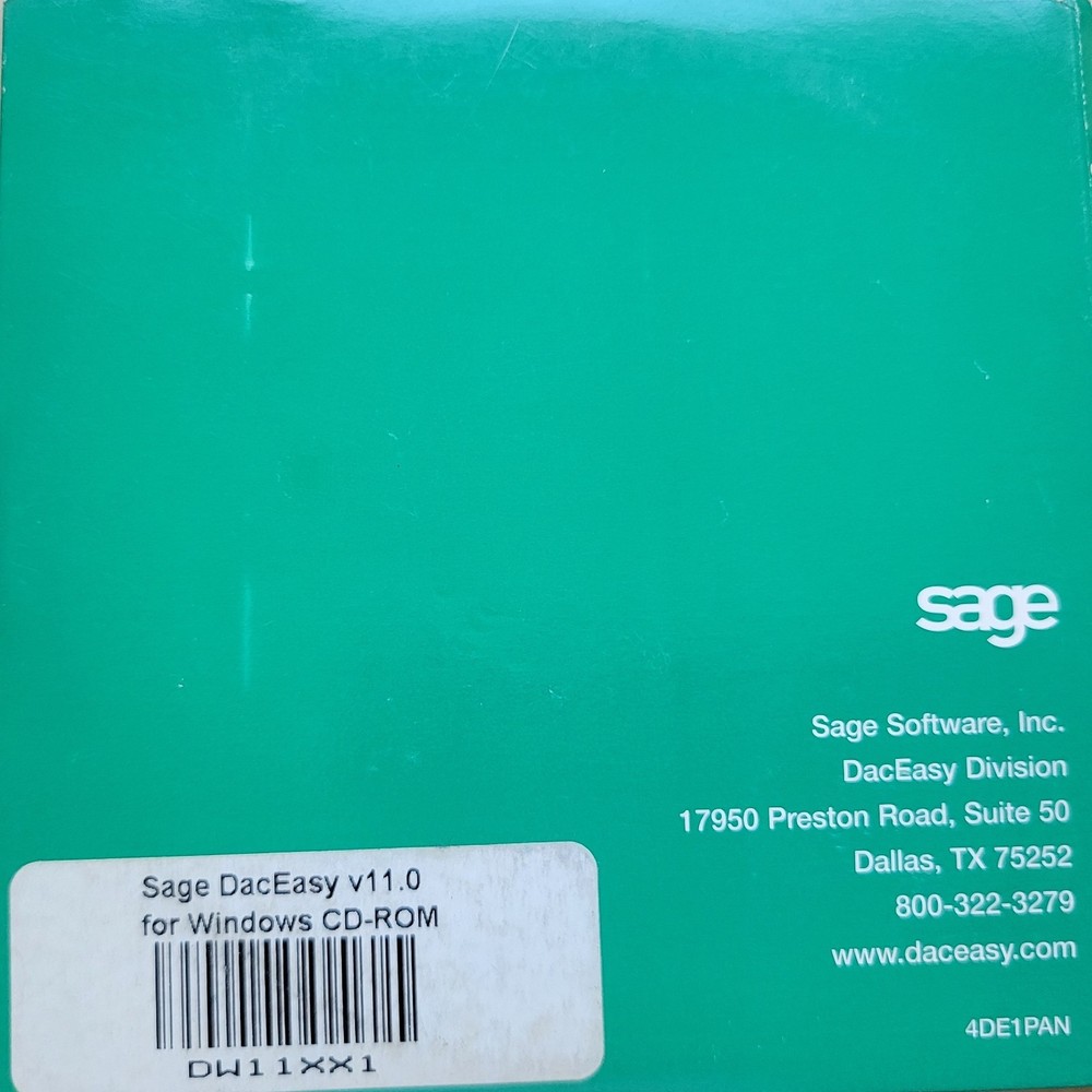 Vintage CD - Sage DacEasy Accounting for Windows, Version 11