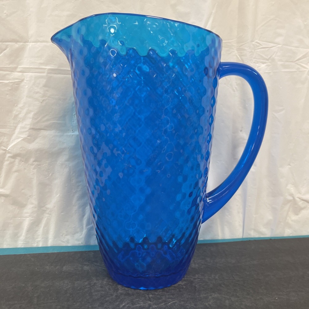 CROFTON Clear Blue Plastic Pitcher