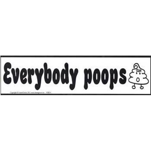 Everybody Poops bumper sticker