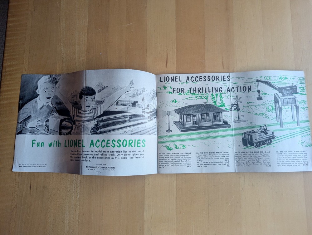 Lionel 1954 Accessories Catalog
