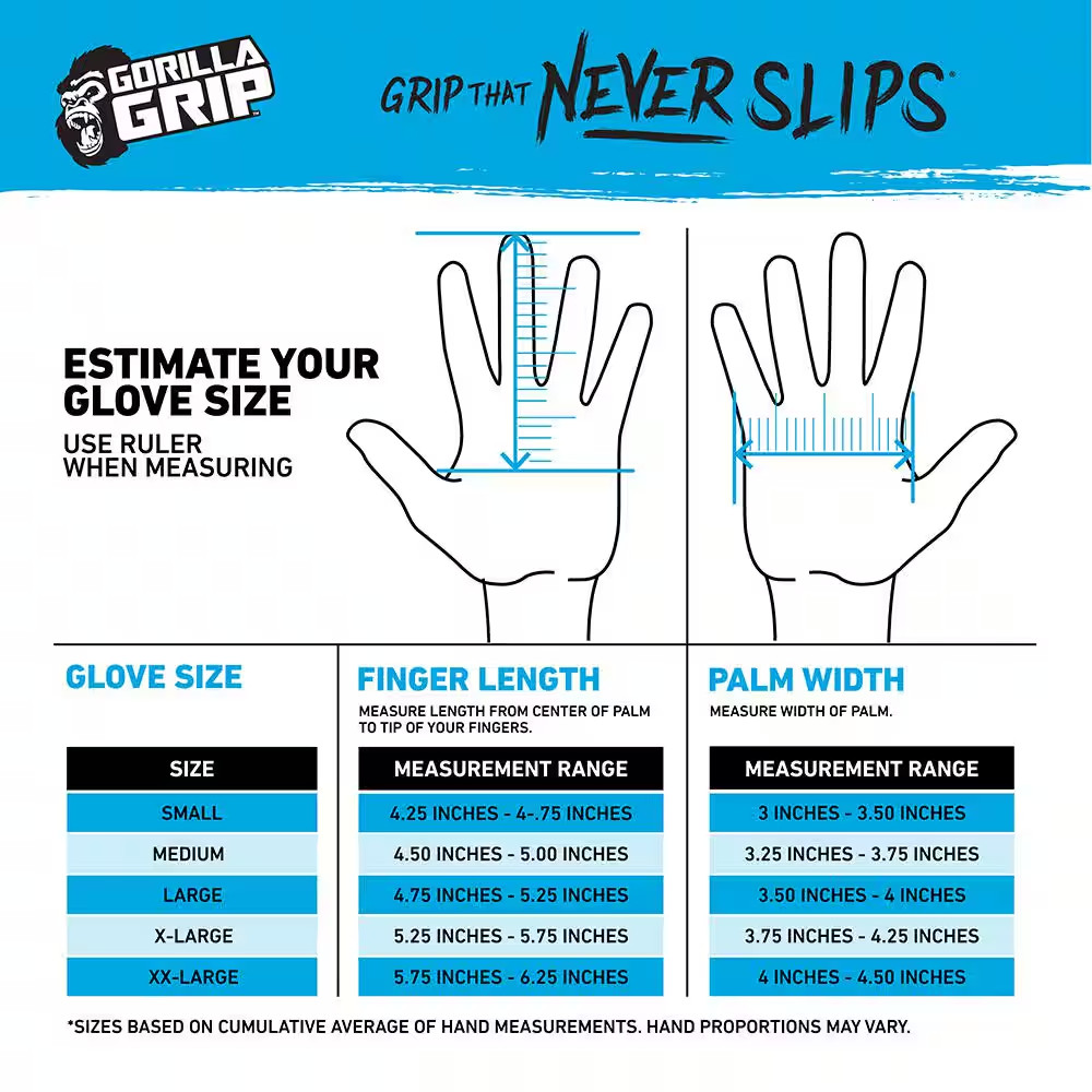 Large TRAX Extreme Grip Work Gloves (5-Pack)