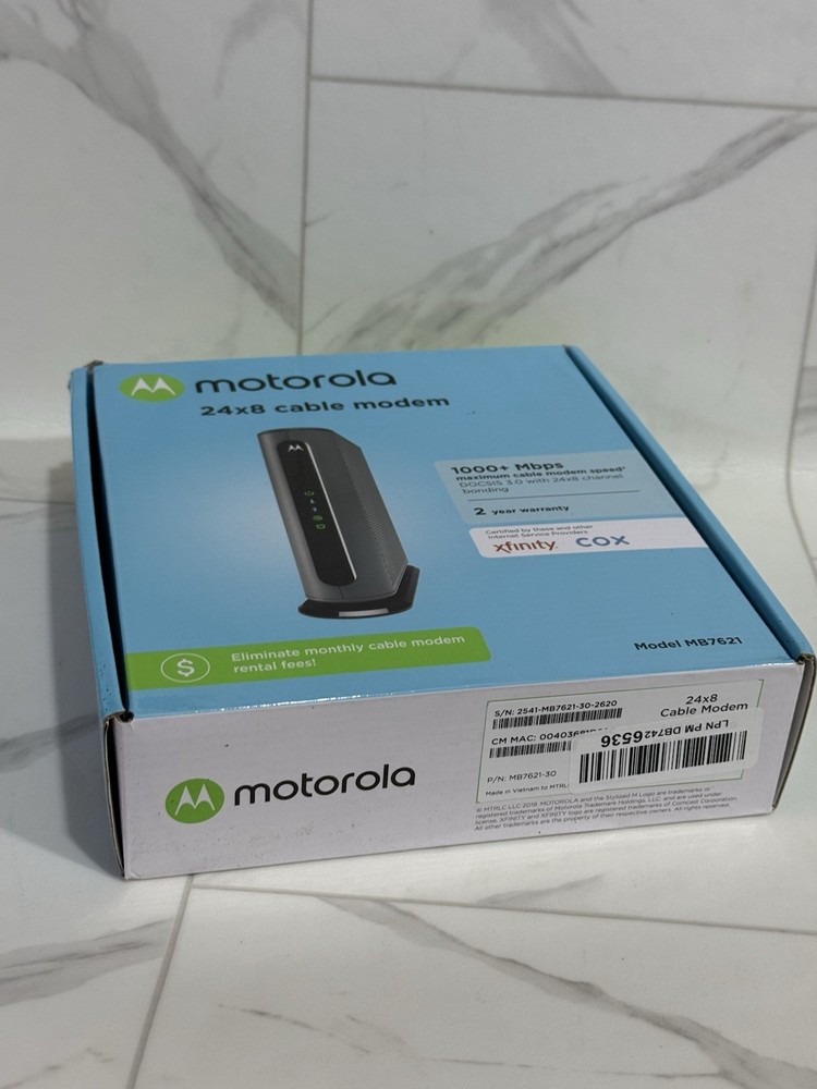 Motorola Modem Cable MB7621 New - Open Box
