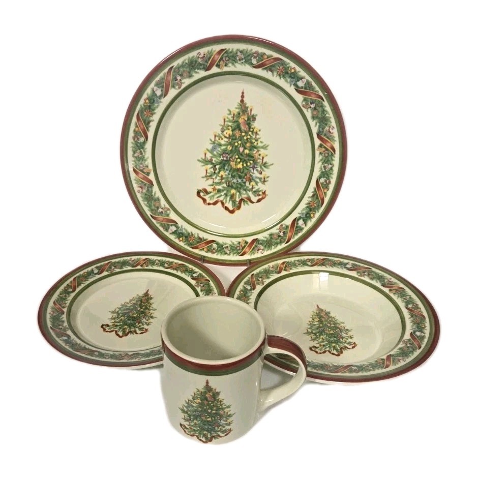 Vintage Christopher Radko Christopher's Tree 16 Piece Dinnerware Set Excellence