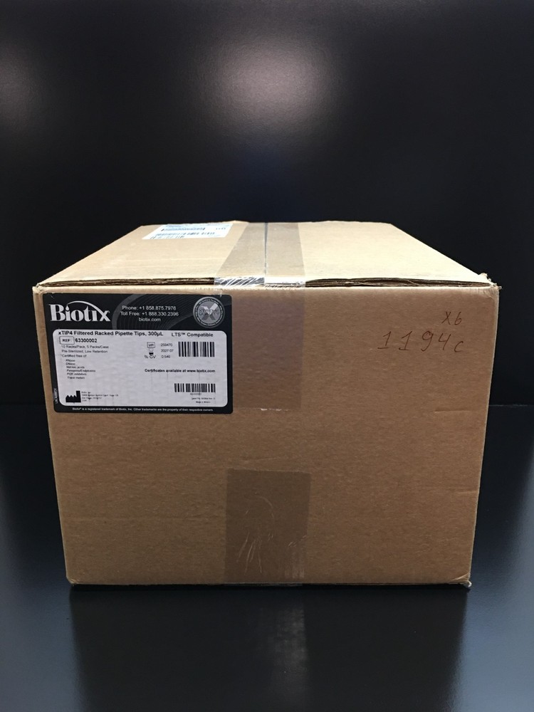 Biotix REF 63300002 xTIP4 Filtered Racked Pipette Tips 300uL Low Retention