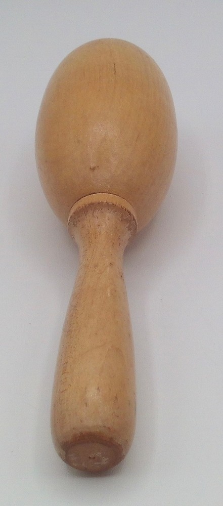 Vintage Wooden Sock Darning Egg 6" Long