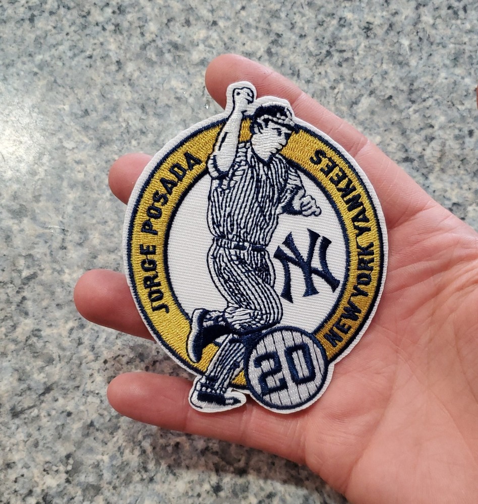 Commemorative Patch Jorge Posada #20. Yankees. Embroidered. Iron On. 4"x3"