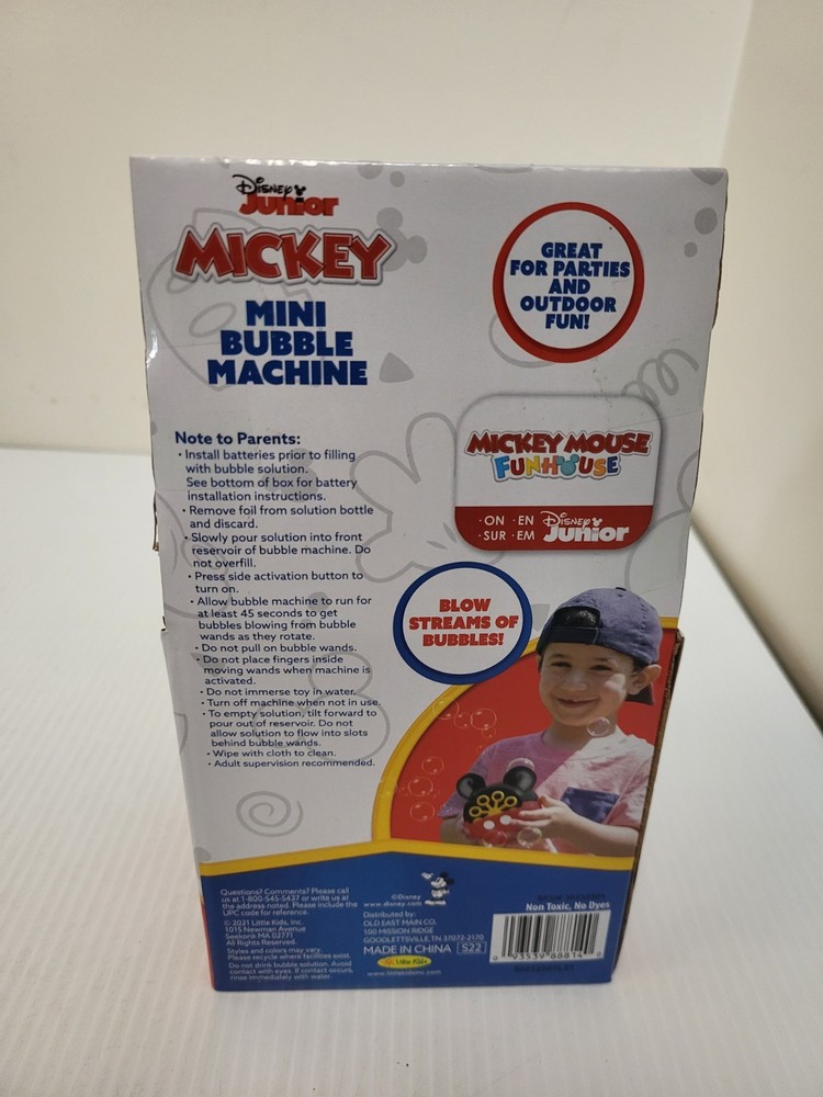Disney Junior Mickey Mouse Mini Bubble Machine Toy - Ages 3+