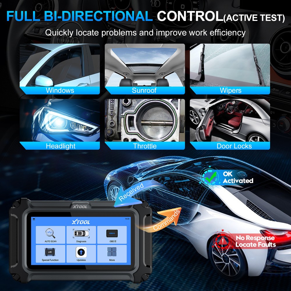 XTOOL IP500 for BMW Car Bidirectional OBD2 Scanner Diagnostic Tool ECU Coding