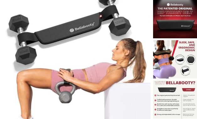 Premium Hip Thrust Belt - Adjustable Exercise Belt for Glutes & Squats, Gray