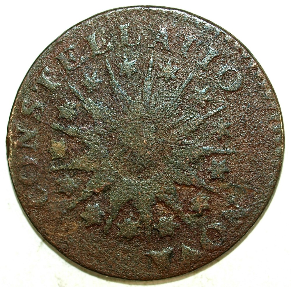 1785 Post Colonial Nova Constellatio Pointed Rays Copper ☆☆ 412