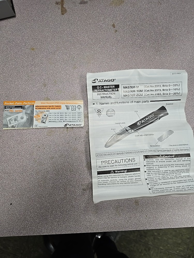 ATAGO Hand-held Refractometer Densitometer MASTER-M