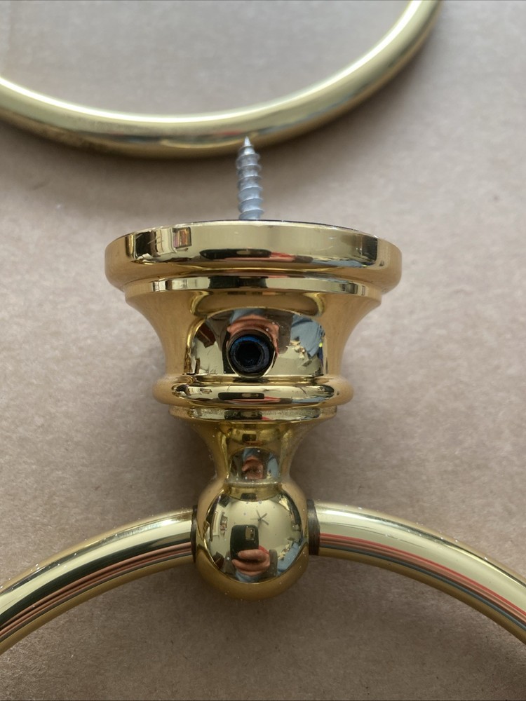 Polished Solid BRASS TOWEL RINGS 6"