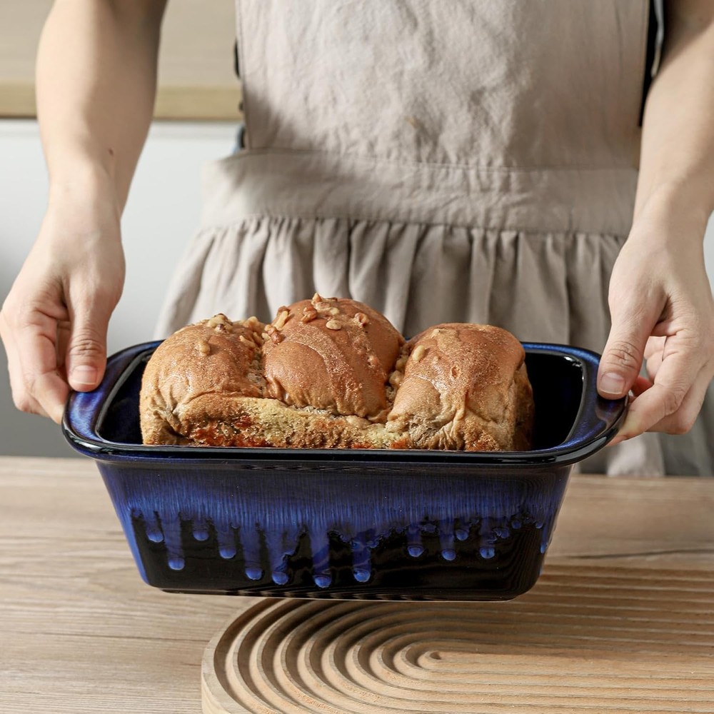 Ceramic bread pan, 9 inches × 5 inches rectangular bread pan,