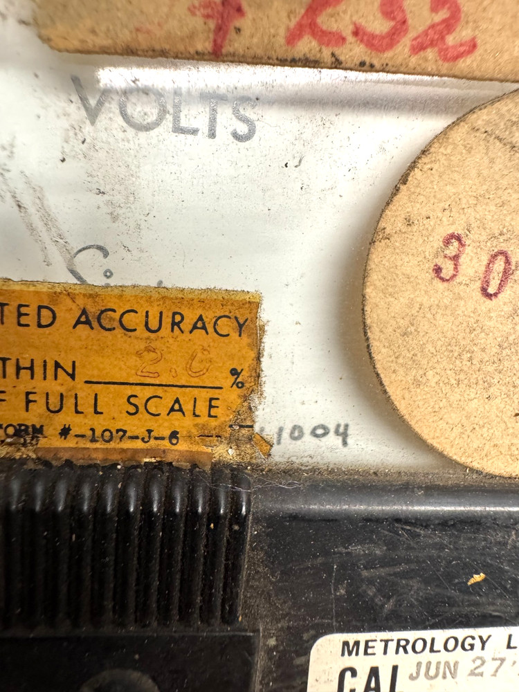 Vintage Simpson Model 59 Rectangular Analog AC Voltmeter.