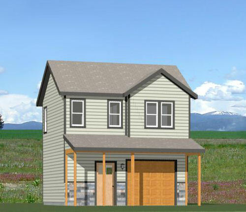 20x16 Tiny House -- PDF Floor Plan -- 292 sq ft -- Model 2A