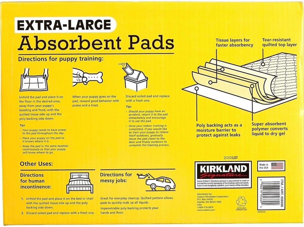 Kirkland Signature Absorbent Multipurpose Pads - 100 Count