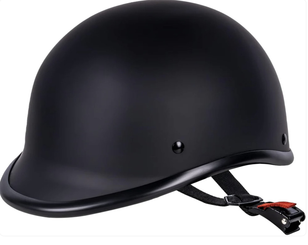 2 Pack Motorcycle Helmet DOT Approved Half Shell Matte Black Open Face, M