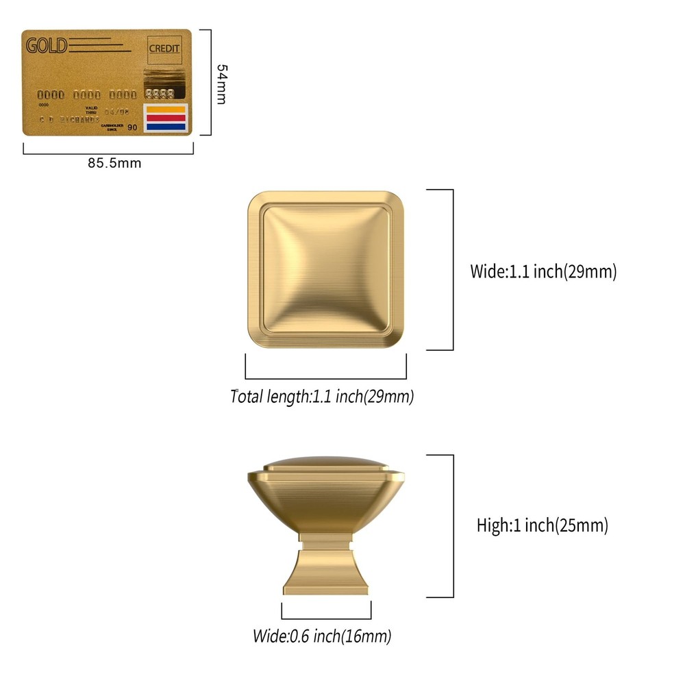 10 Pack Champagne Bronze Cabinet Knobs Kitchen Cabinet Pulls Champagne Hardwa...