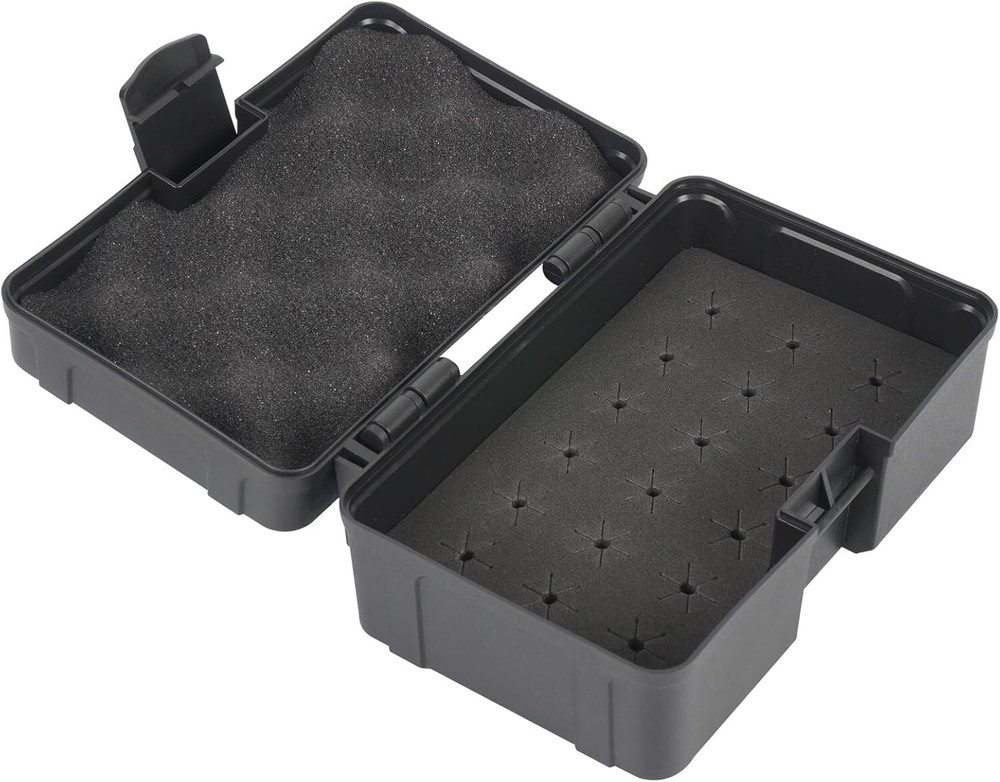Broadhead Archery Box Storage Case 2 padding protection 18 slots black & small