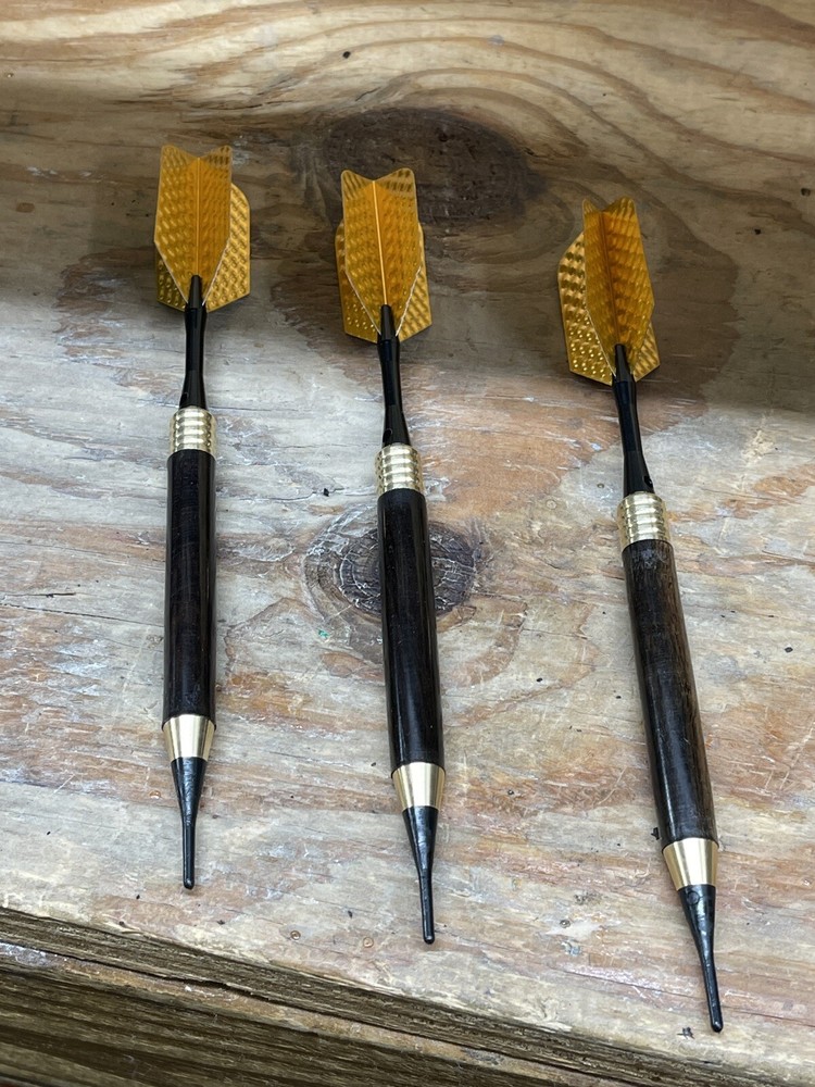 hand made darts Using Ebony Macassar Exotic Hardwood Blanks.