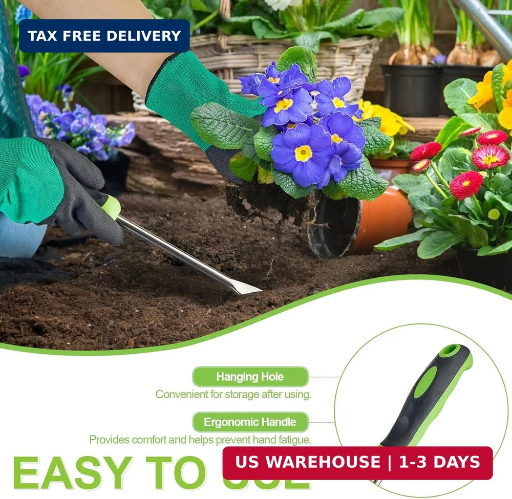 Weed Puller Tool, Stand Up Dandelion Weeder with Long Handle, Heavy Duty Stainle