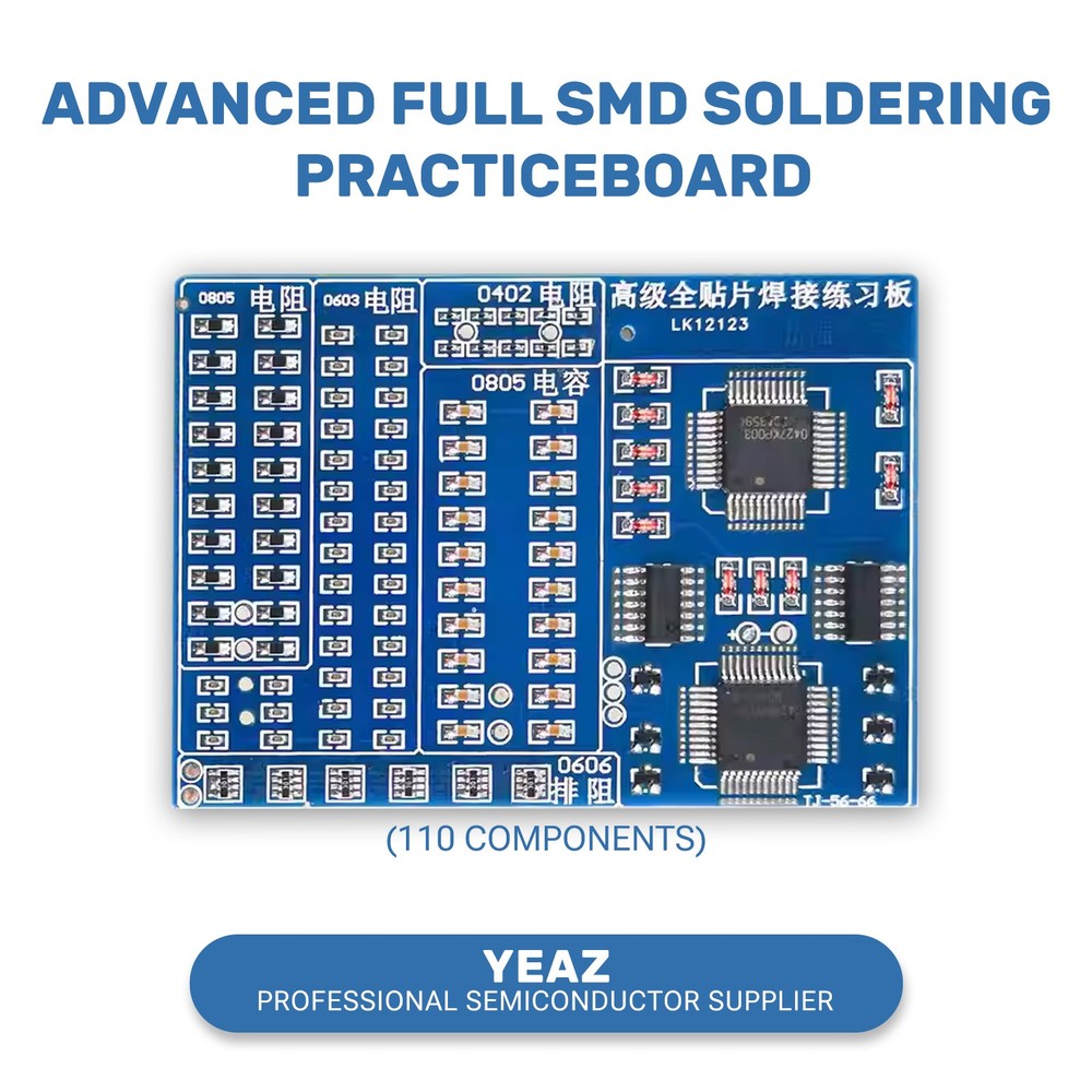 SMD/SMT Advanced SMT Practice Board 110 Components Soldering Training Kit​​