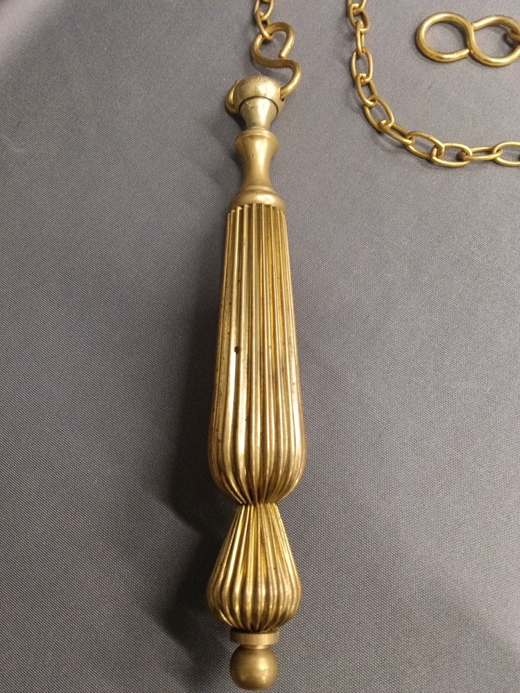 BRASS HIGH LEVEL CISTERN LOO PULL / TOILET PULL, CHUNKY BRASS CHAIN