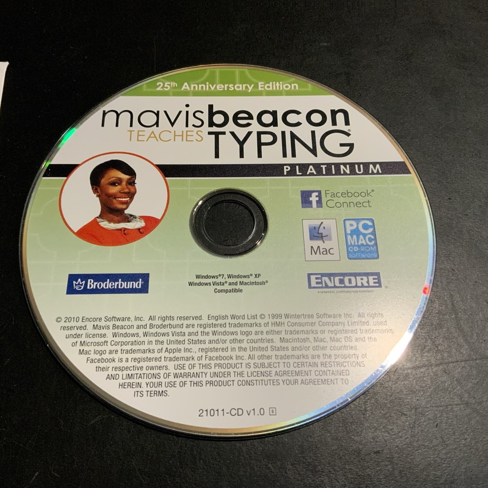 Mavis Beacon Teach Typing 25th Anniversary Edition Platinum Windows 7 PC