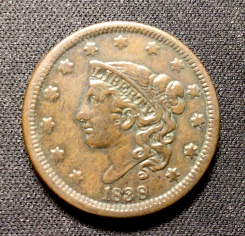 1838 Coronet Head Large Cent XF! ENN Coins