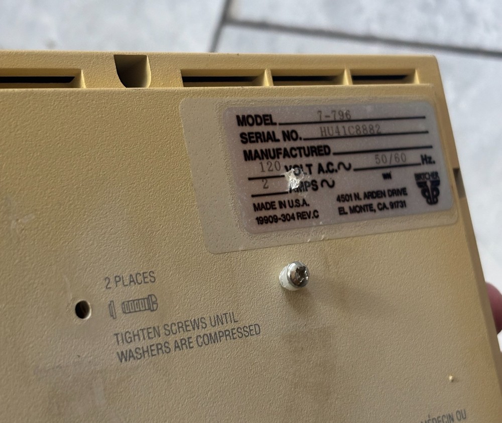 BIRTCHER 7-796 HYFRECATOR PLUS unit