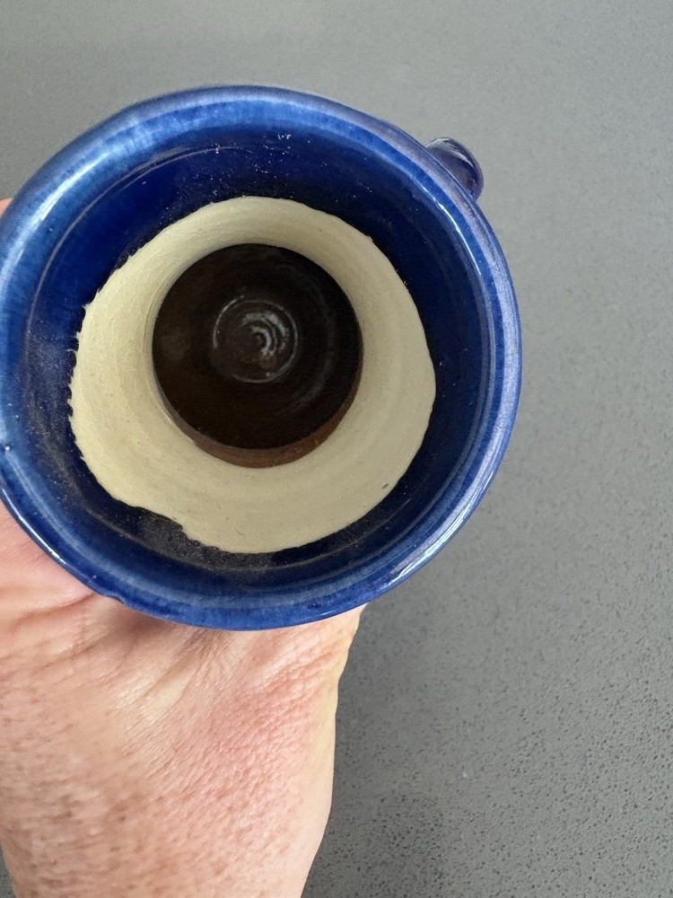 Small Korand Romanian Glazed Pitcher Blue