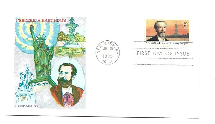 2147 Frederic A. Bartholdi Doris Gold FDC
