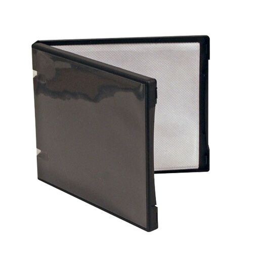 CD DVD 24 Disc Wallet Case Zippered Storage Holder Organizer Binder Black