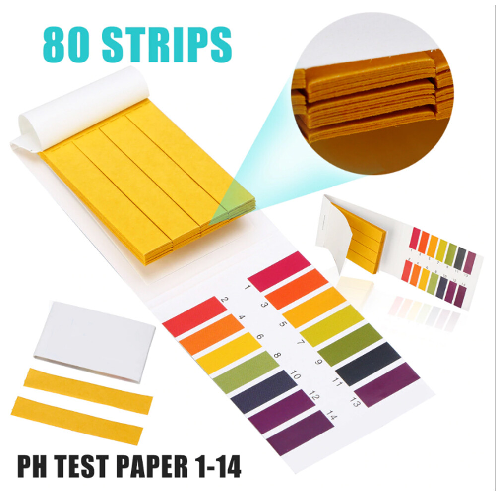 80 PH Test Strips Litmus Test Paper Full Range 1-14 pH Acidic Alkaline Indicator