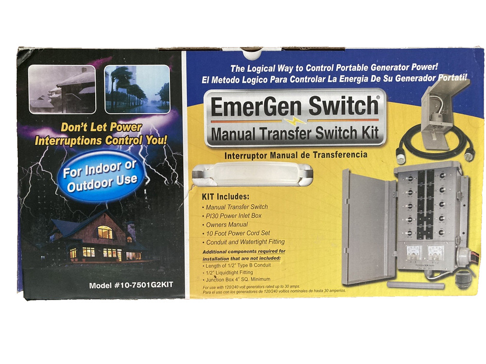 EmerGen Switch (10-7501G2) Manual Transfer Switch Kit