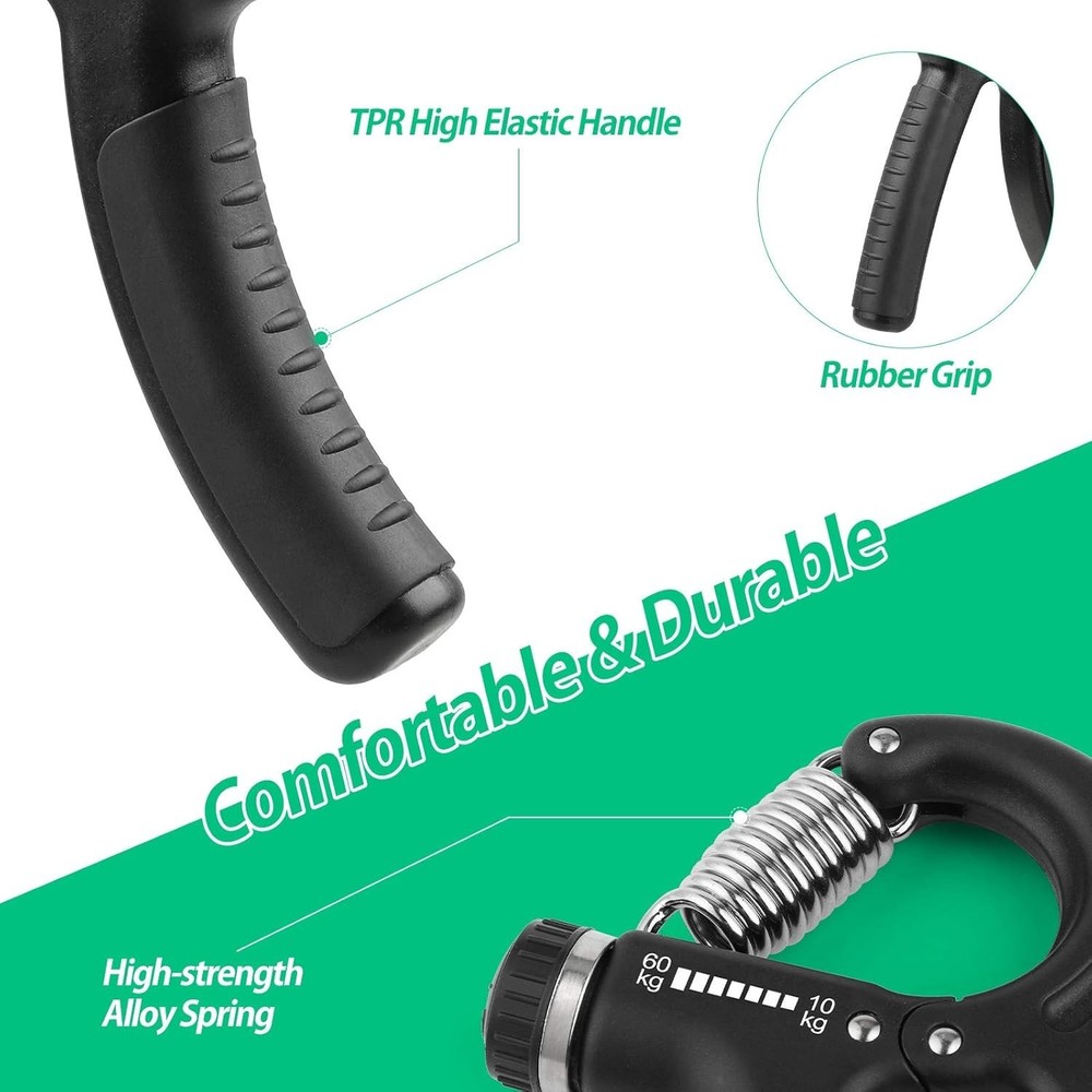 Compact Adjustable Resistance Hand Grip Trainer for Effortless Strength Building