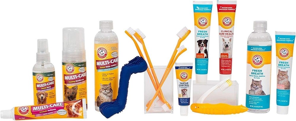 Effective Dog Dental Kit: Toothpaste, Toothbrush & Fingerbrush - 3-Piece Set