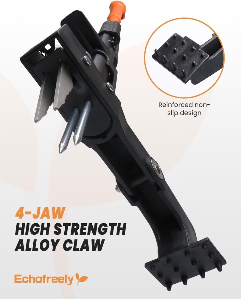 Weed Puller Tool - Adjustable 35"-46" Heavy Duty 4-Claw Stand-Up Weeder for Yard