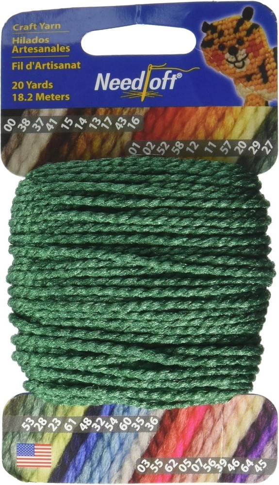 Needloft Plastic Canvas Yarn, 20 yards - Holly