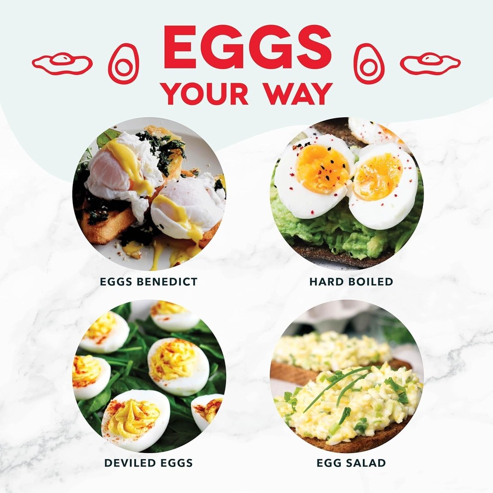 Egg Cooker: 6-Egg Capacity for Boiled, Poached, Scrambled, Omelets