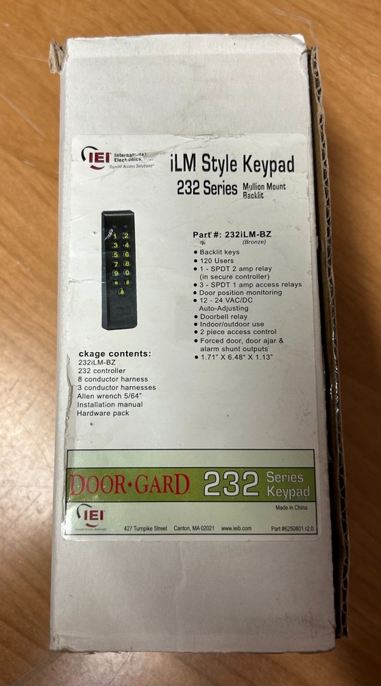 IEI 232iLM-BZ Mullion-mount Digital Keypad