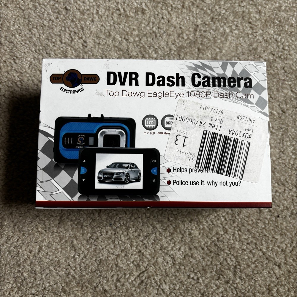 Top Dawg EagleEye 1080P Dash Camera - ​New Open Box, Never Used