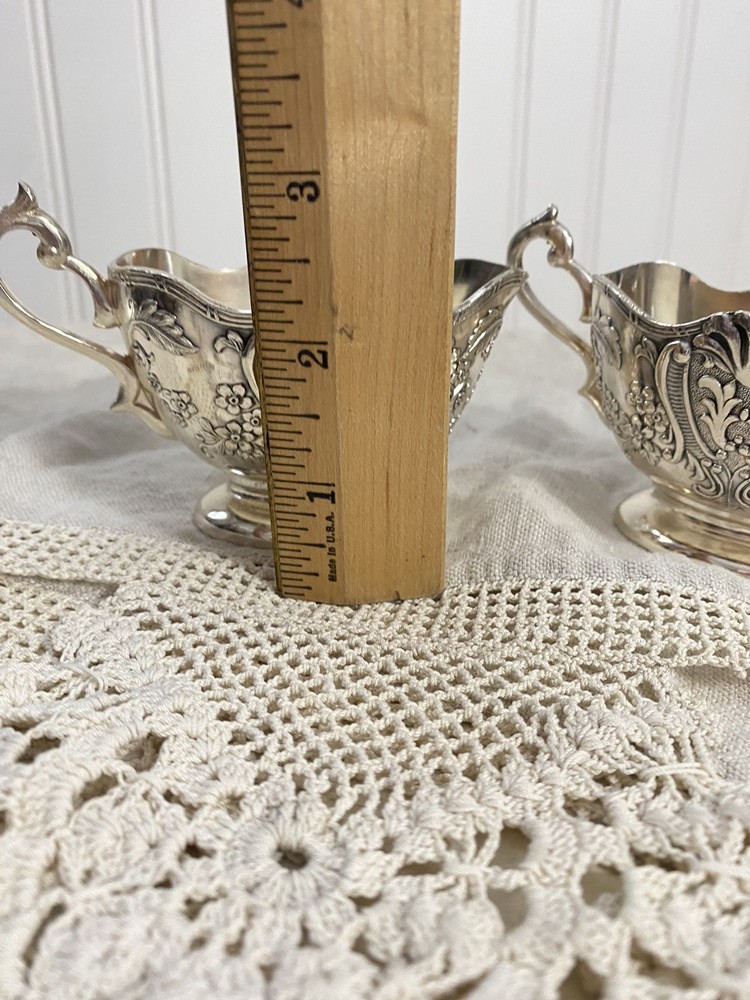 Silver Plated Cream And Sugar- Vintage