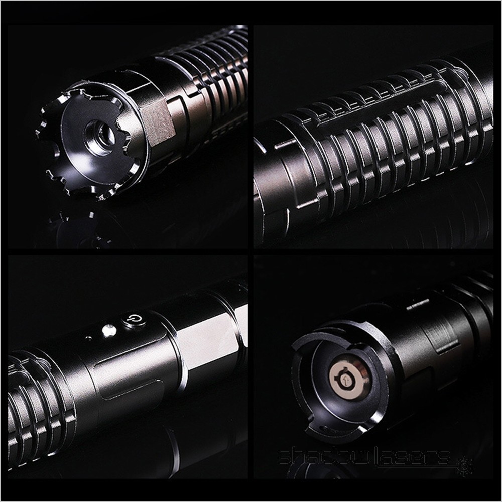 Adjustable Focus 520nm Laser Pointer Light Visible Beam Laser Flashight+Case