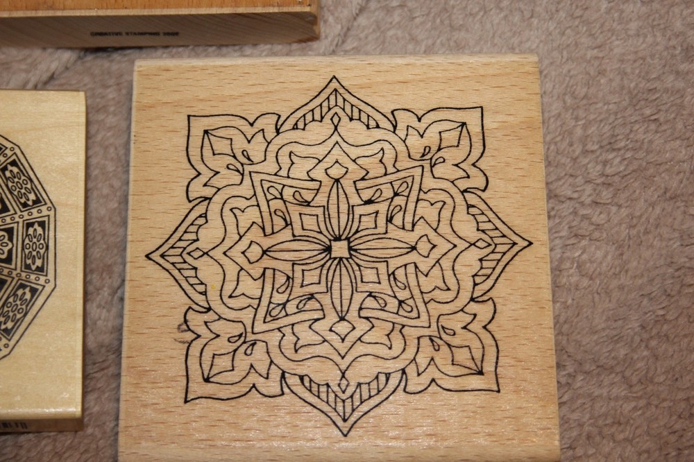 3 large mandala like printing shapes