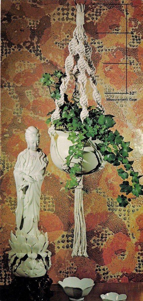 Hanging Bird Bath Pattern - Craft Book: # H228 Macrame Hangers for Small Spaces